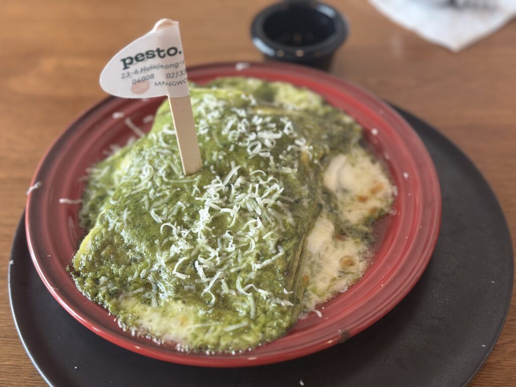Best Brunch in Mangwon - basil pesto lasagna at OTSEP café