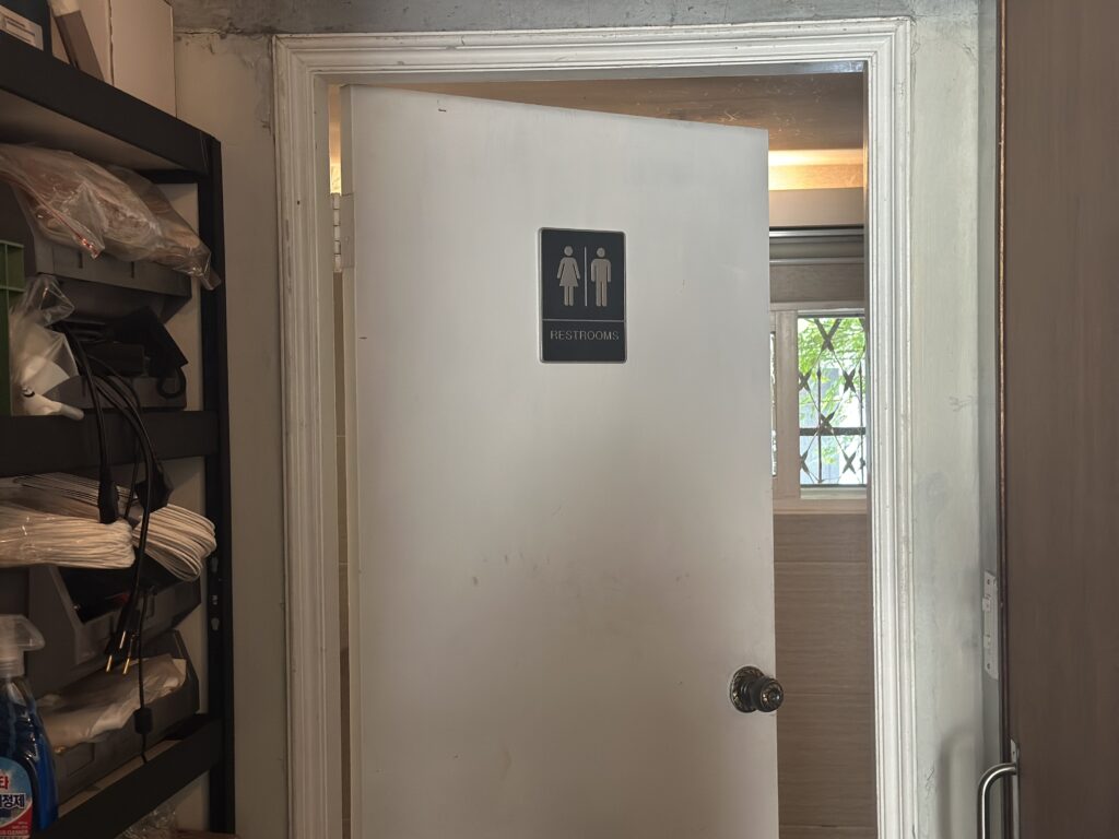 Clean restroom at OTSEP Mangwon, popular brunch café