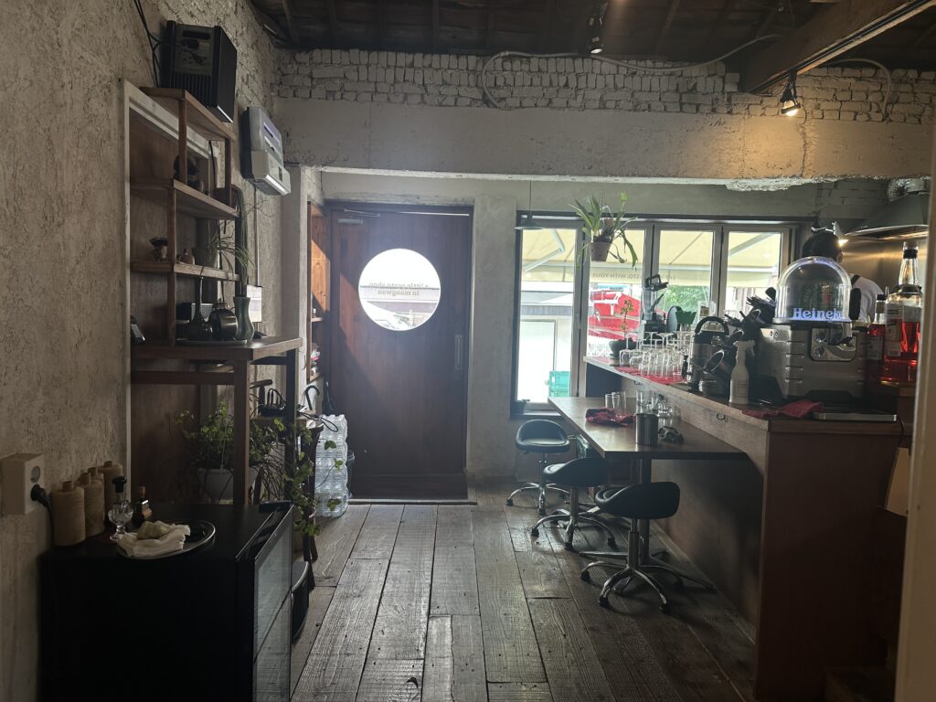 Mangwon OTSEP café interior with natural light and homey décor